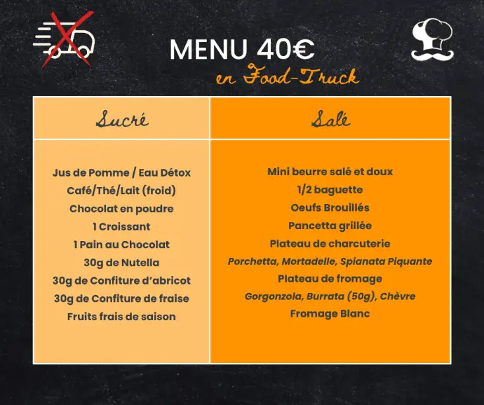 brunch salé sucré lendemain mariage food truck buffet